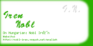 iren nobl business card